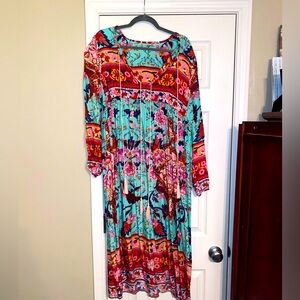 UIMLK Boho Maxi Dress with Pockets - 1x